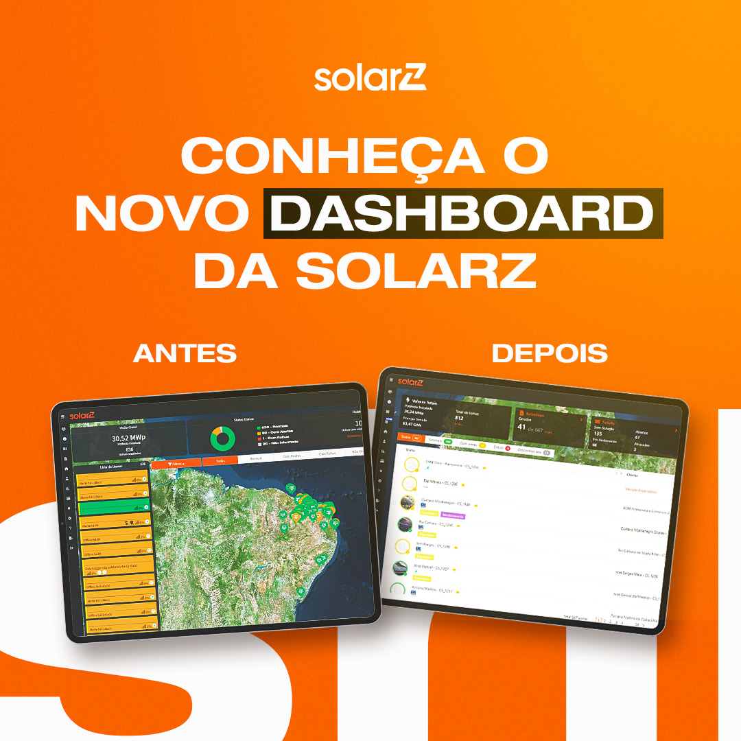 Novo dashboard da plataforma SolarZ é disponibilizado
