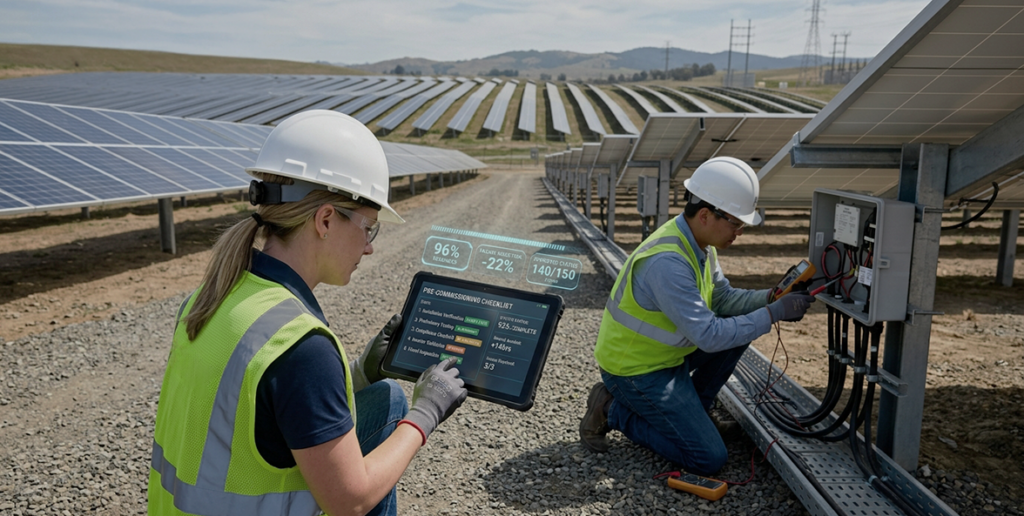 Pré-comissionamento em energia solar: como evitar reprovações e retrabalho