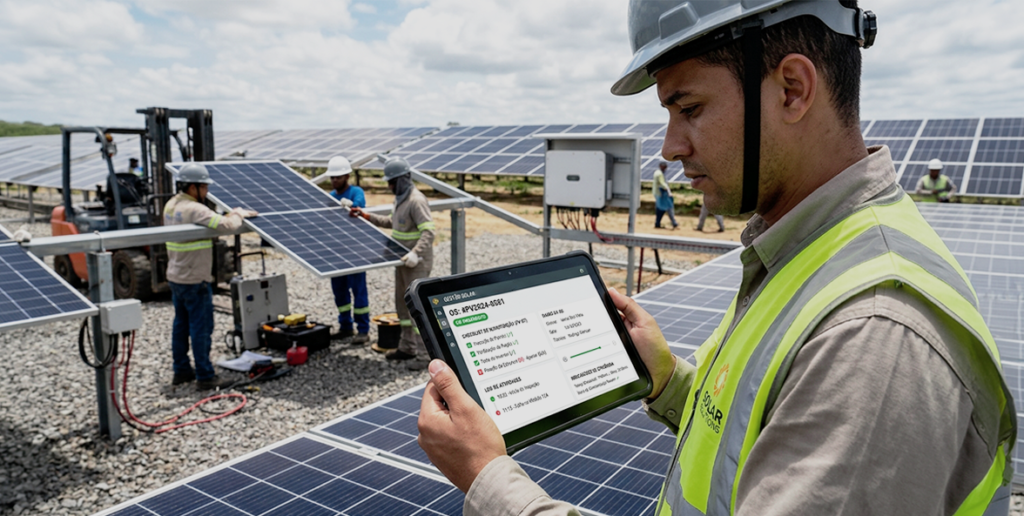 Ordem de serviço digital em energia solar: como padronizar o trabalho em campo