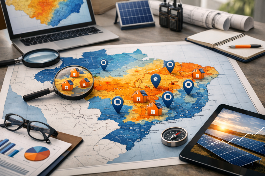 Como Prospectar Clientes de Energia Solar com Mapa: Tutorial Completo de Geolocalização