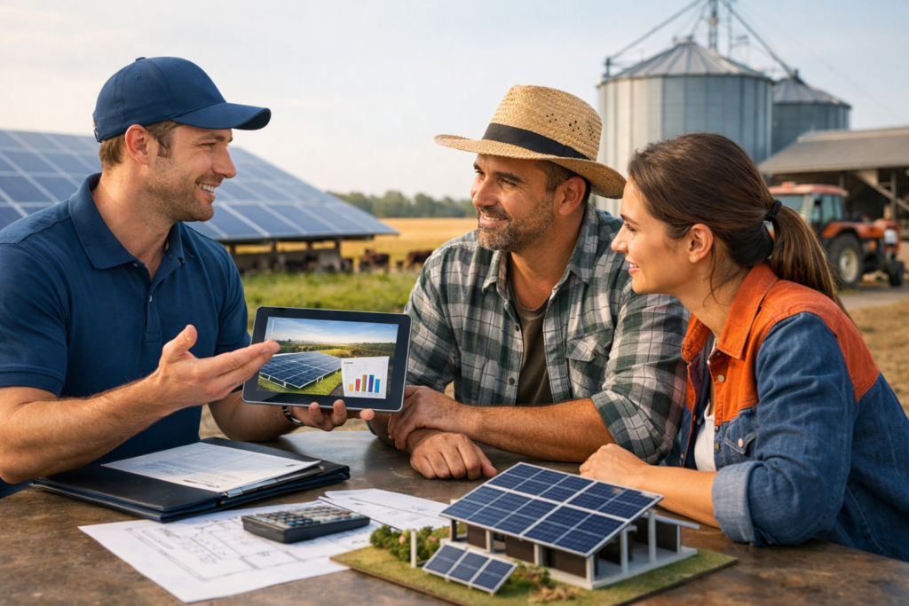 Como Vender Energia Solar para Agronegócio: Estratégias Comerciais para Integradoras em 2026