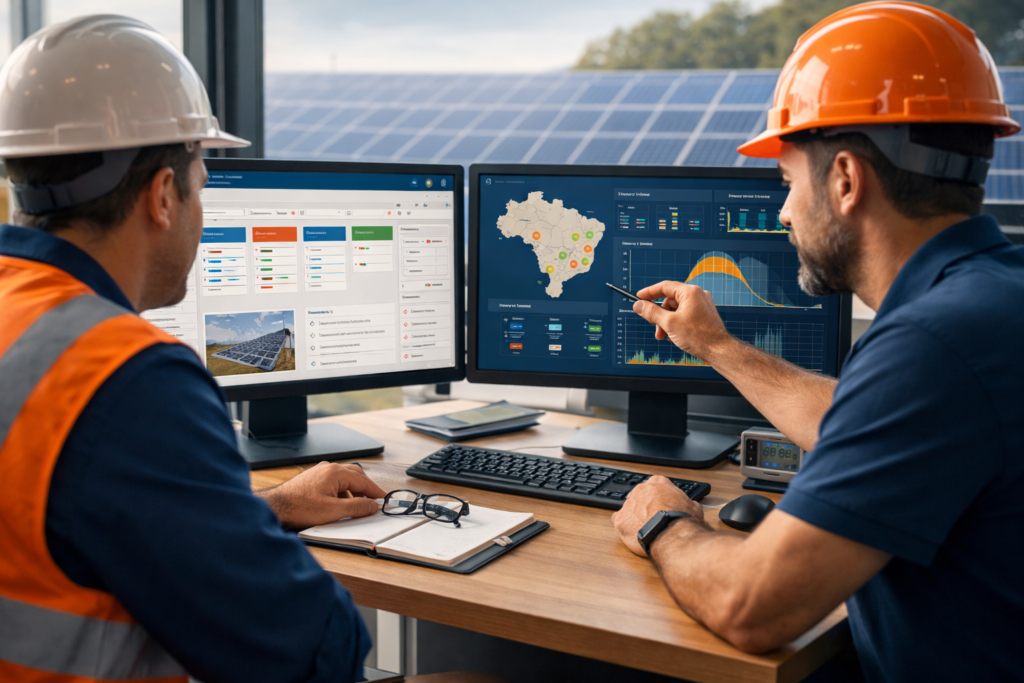 CRM com Monitoramento de Usinas para Integradora Solar: Como a Integração Nativa Transforma Pós-Venda em Receita Recorrente