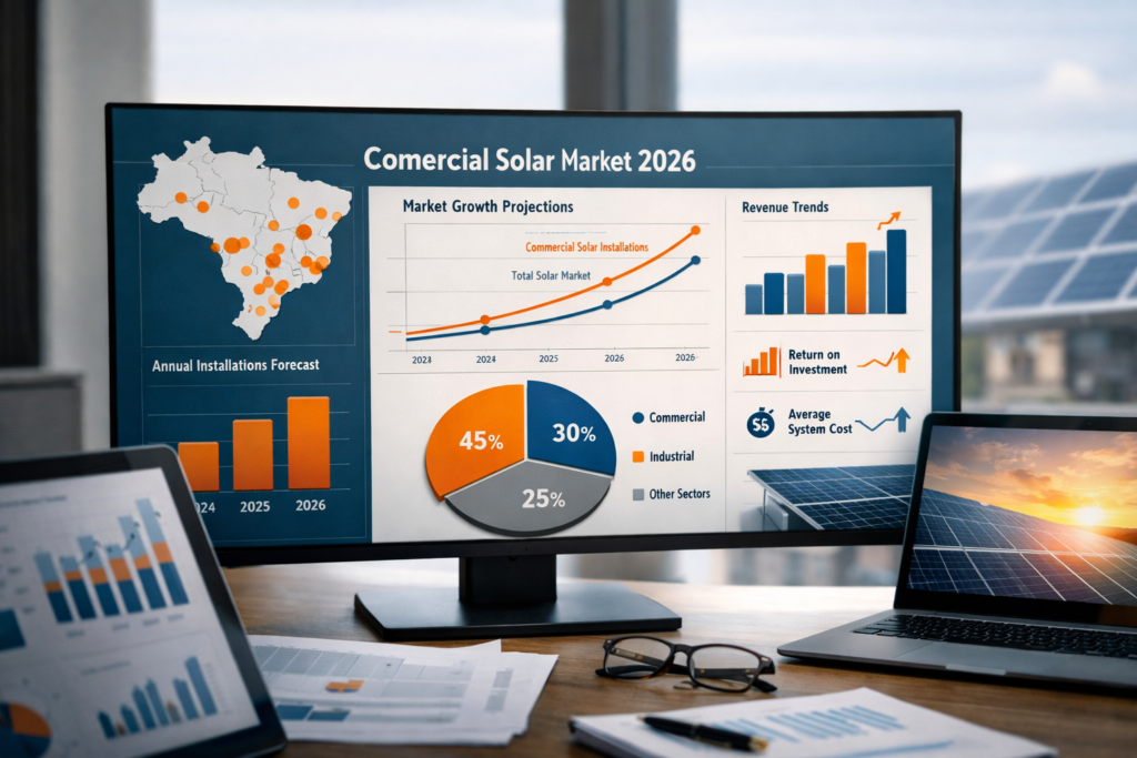 Pesquisa Mercado Energia Solar Integradoras 2026: Benchmarks de Performance, Tecnologias e Investimentos do Setor Comercial Brasileiro