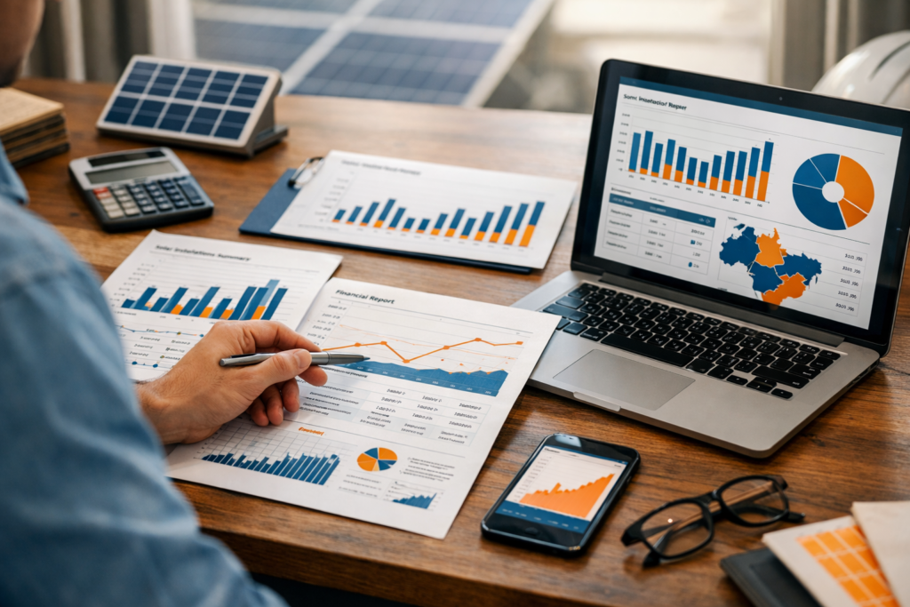 Relatórios de Vendas Energia Solar: 12 Métricas Essenciais para Integradores em 2026