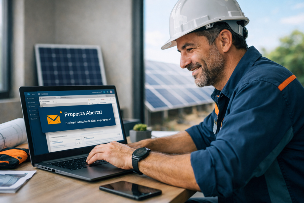 Notificação de Abertura de Proposta Energia Solar: Quando Acionar o Cliente e Automações de Follow-up